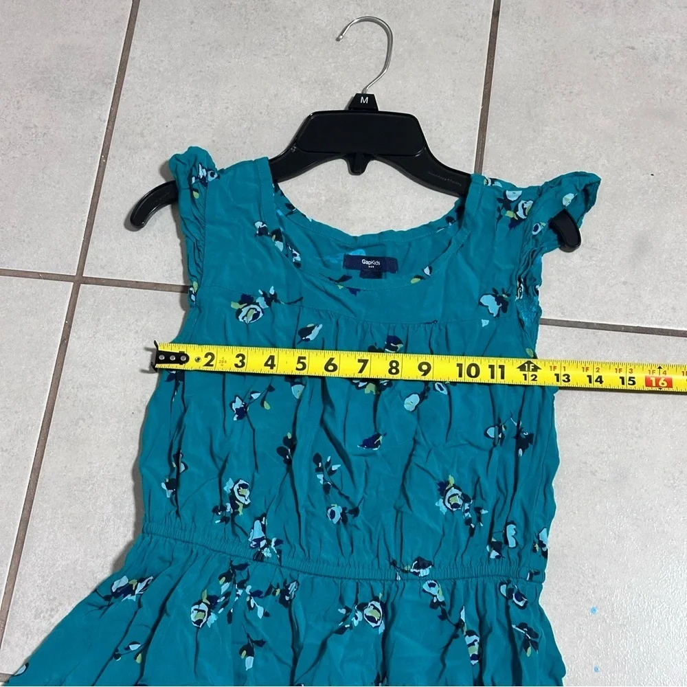 GapKids‎ Girl Green/Blue Floral Sleeveless Dress size XL.